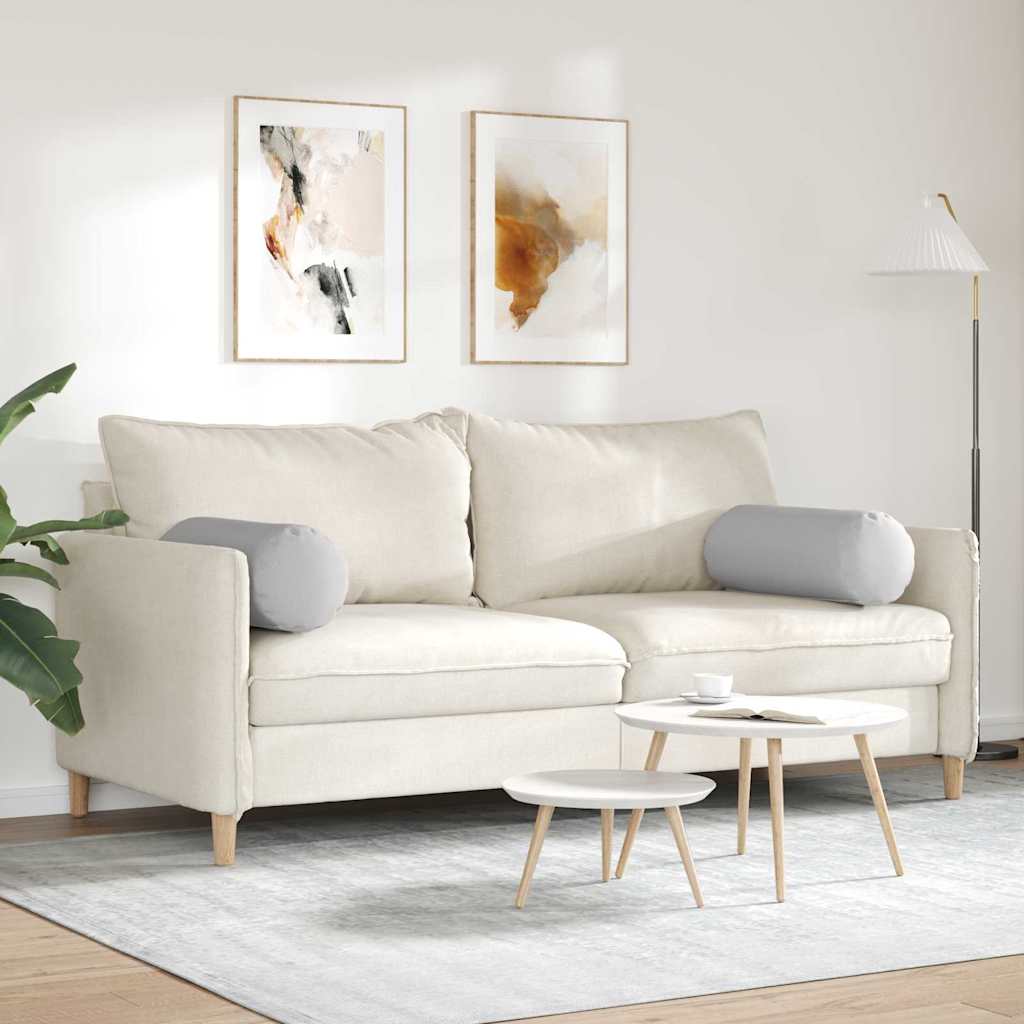 Bolsterpuder 2 Dele Skygrå Ø 25 X 70 Cm Stof - Billede 4