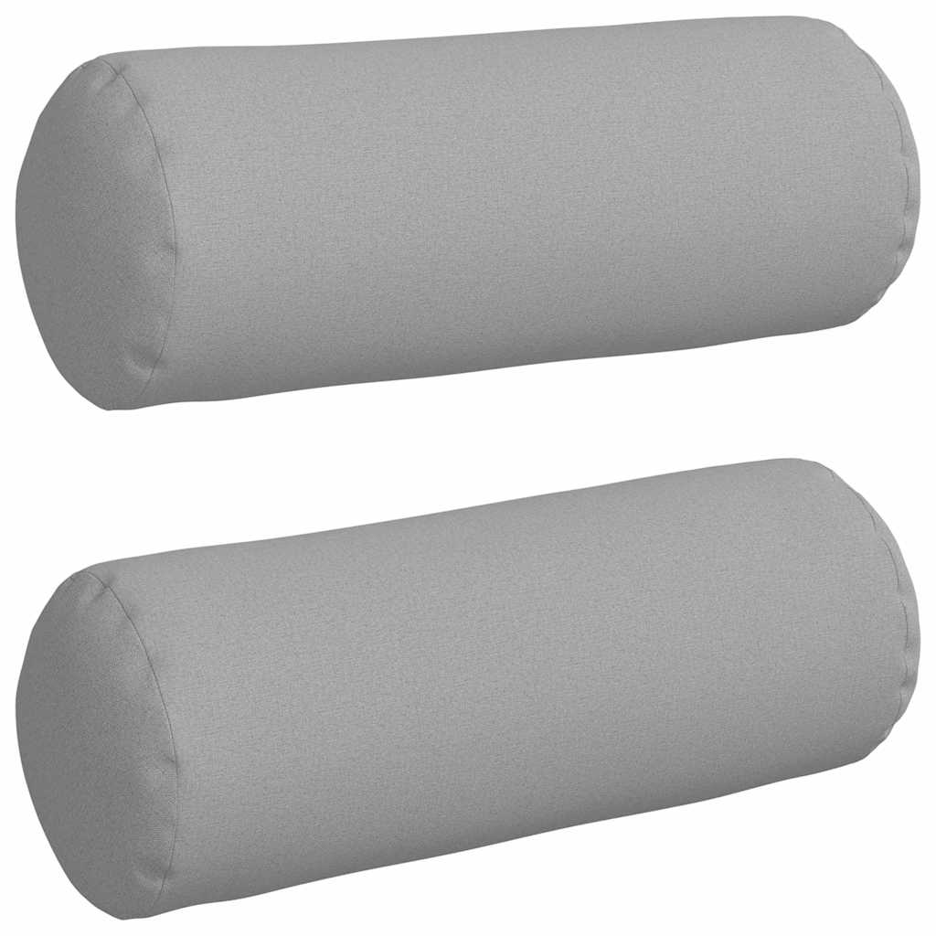 Bolsterpuder 2 Dele Skygrå Ø 25 X 70 Cm Stof - Billede 2
