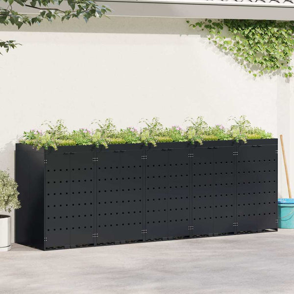Wheelie Bin Opbevaring Til 5 Affaldscontainere