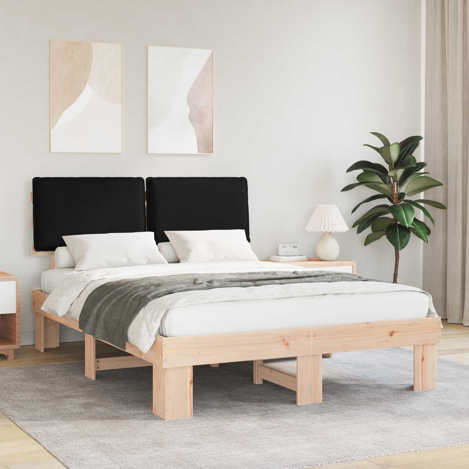 Sengestel Med Polstret Hovedgavl 140 X 200 Cm - Hovedbillede