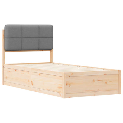 Sengestel Med Polstret Hovedgavl 90 X 200 Cm - Billede 4