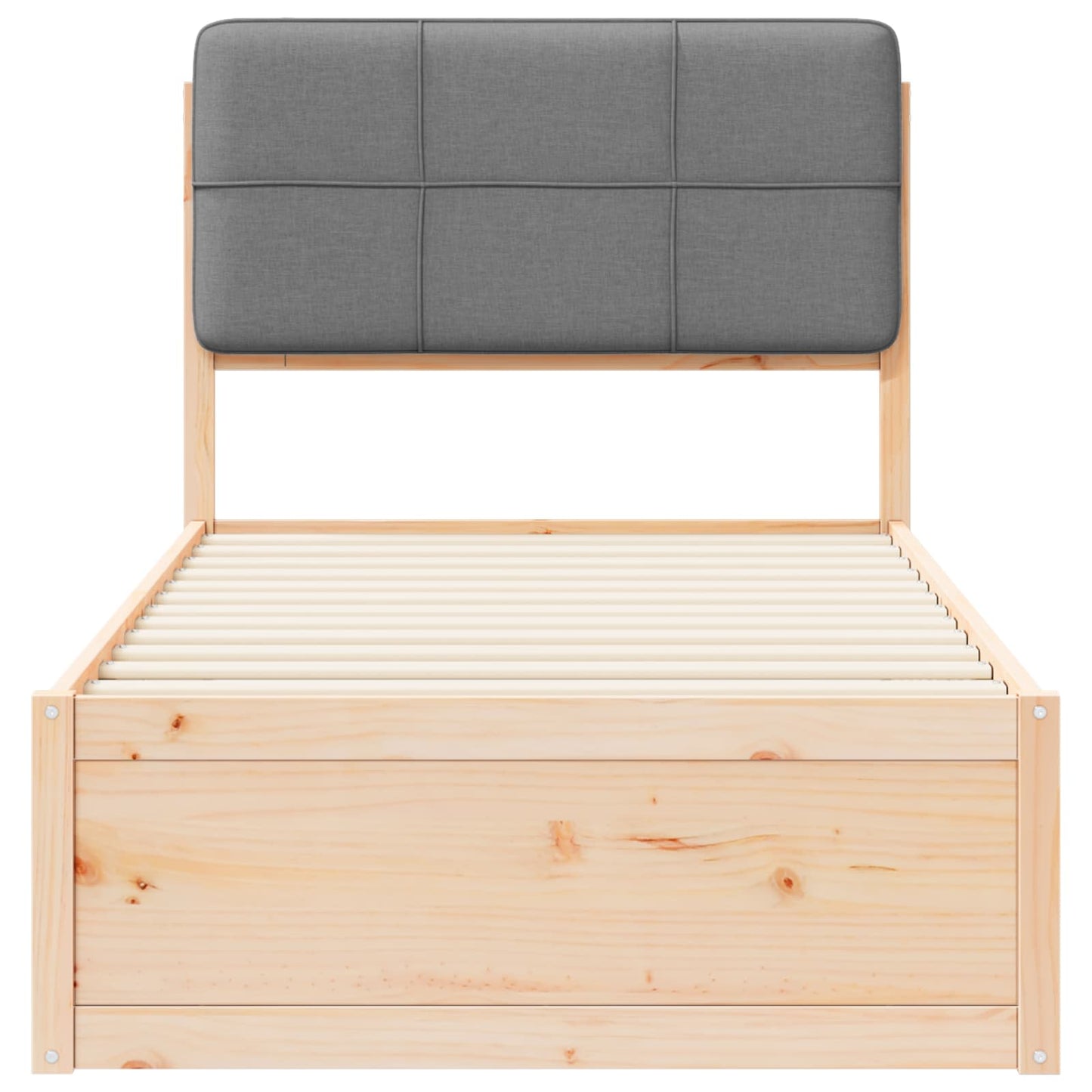 Sengestel Med Polstret Hovedgavl 90 X 200 Cm - Billede 5