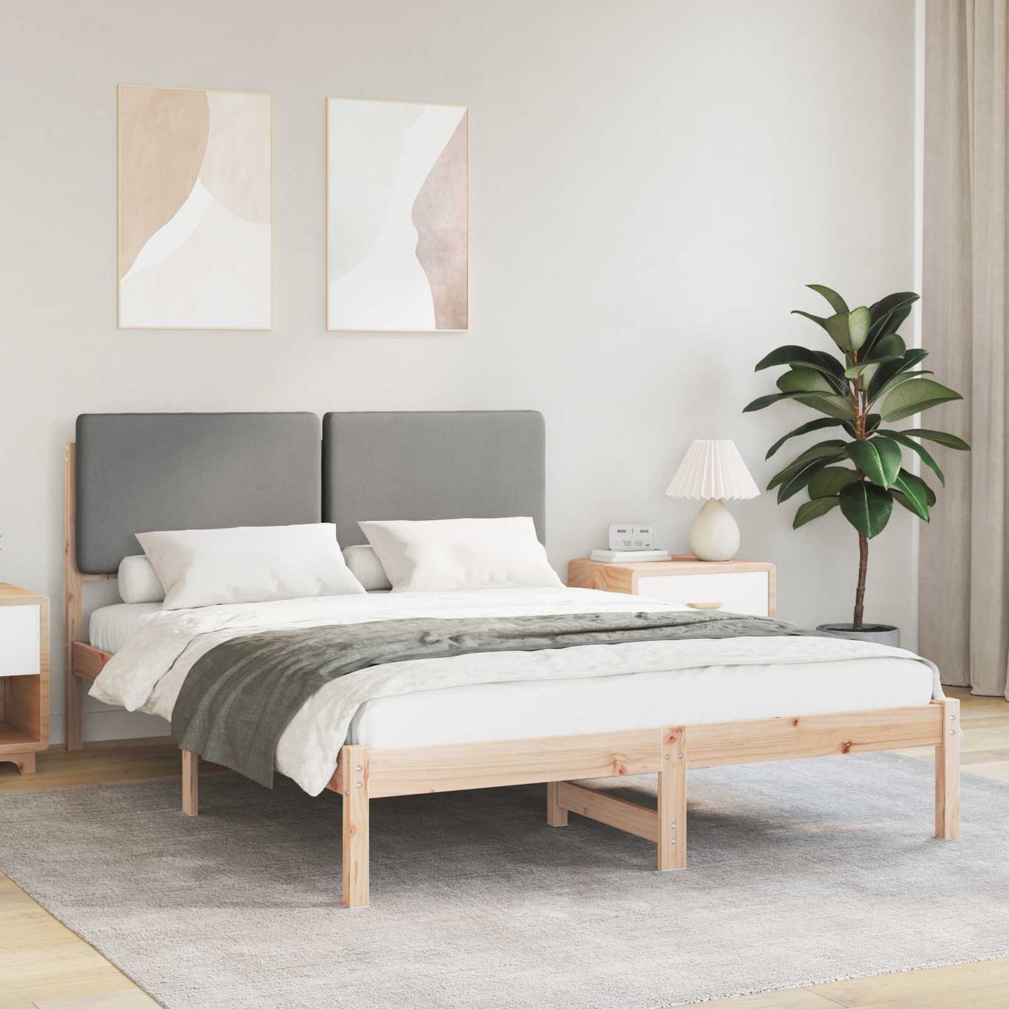 Sengestel Med Polstret Hovedgavl 160 X 200 Cm - Hovedbillede