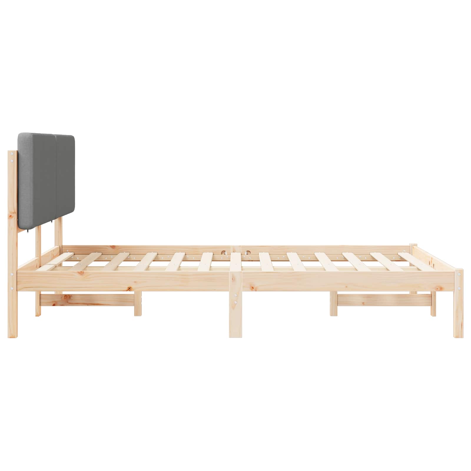 Sengestel Med Polstret Hovedgavl 160 X 200 Cm - Billede 6