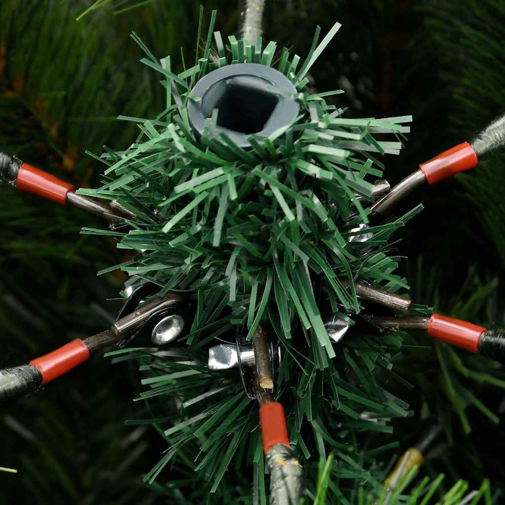 Kunstigt Hængslet Juletræ Med Flocked Sne Og Hvid 150 Cm - Billede 13