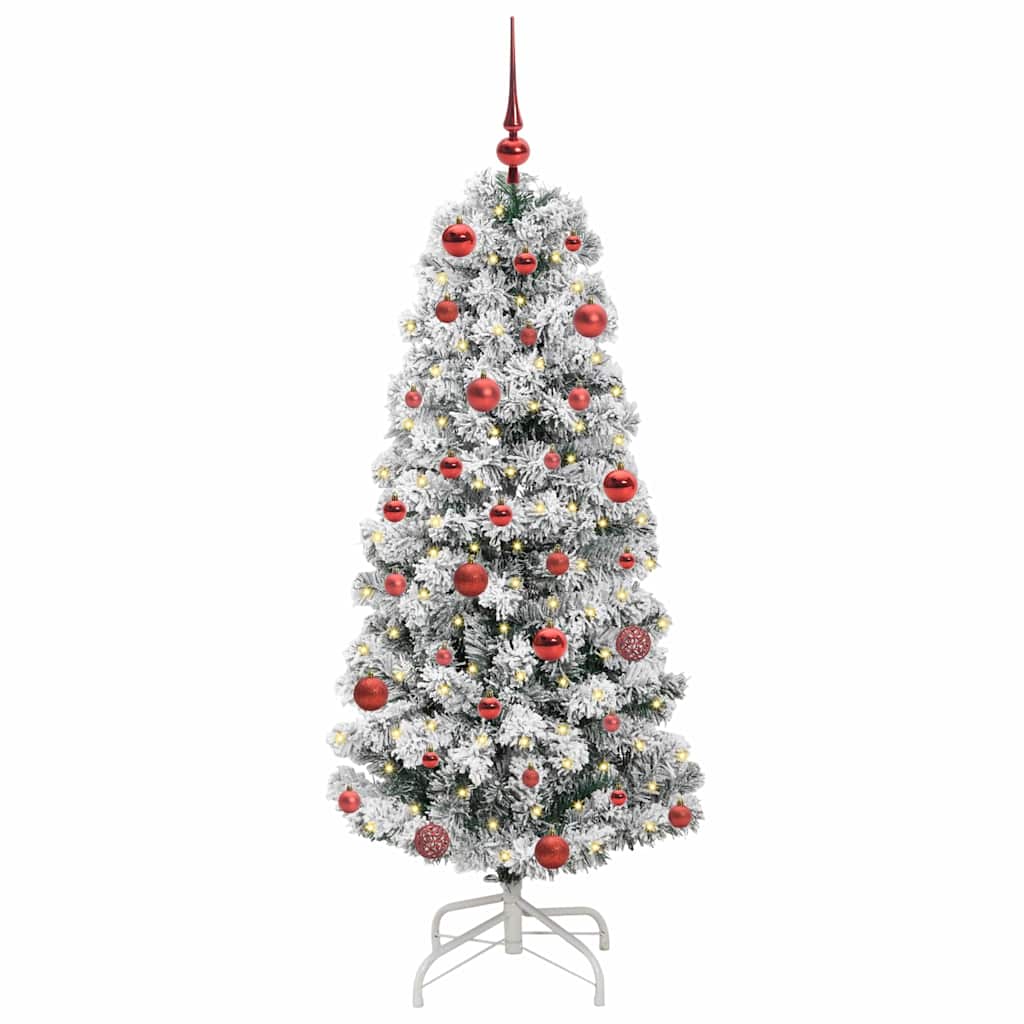 Kunstigt Hinged Juletræ Med 150 Led'er Og Hvid 150 Cm - Billede 3