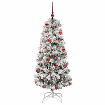 Kunstigt Hinged Juletræ Med 150 Led'er Og Hvid 150 Cm - Billede 3