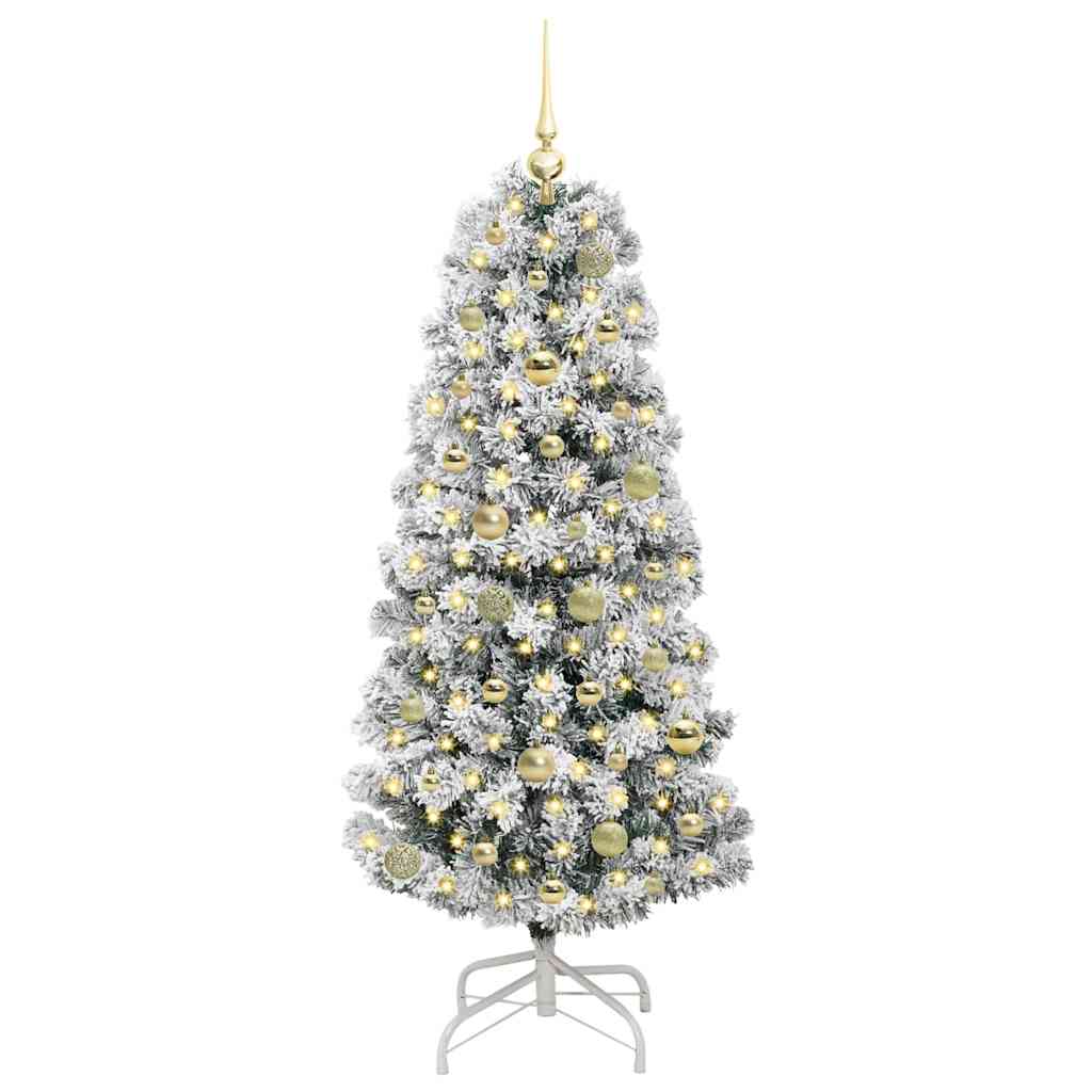 Kunstigt Hinged Juletræ Med 150 Led'er Og Hvid 150 Cm - Billede 3