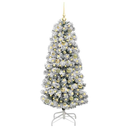 Kunstigt Hinged Juletræ Med 150 Led'er Og Hvid 150 Cm - Billede 3