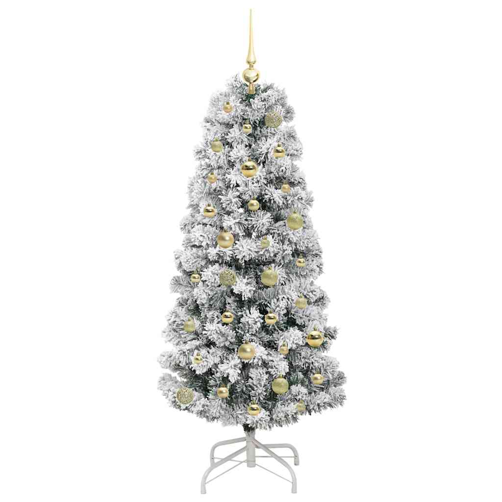 Kunstigt Hinged Juletræ Med 150 Led'er Og Hvid 150 Cm - Billede 4
