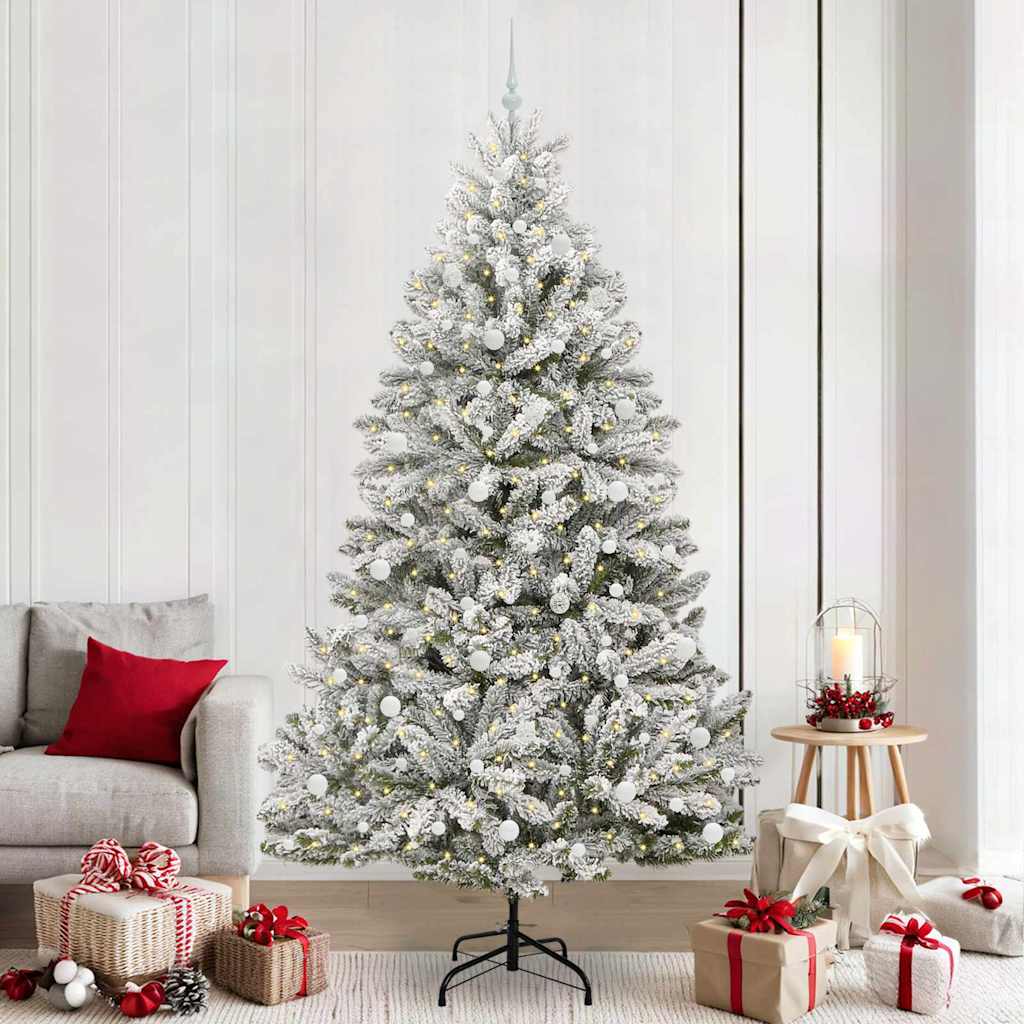Kunstigt Juletræ Og Hvid 240 Cm Pvc Og Metal - Hovedbillede
