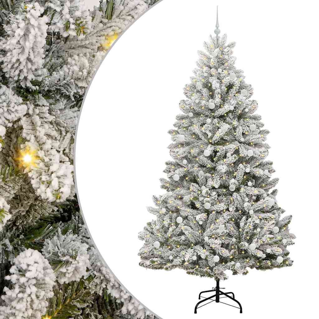 Kunstigt Juletræ Og Hvid 240 Cm Pvc Og Metal - Billede 2