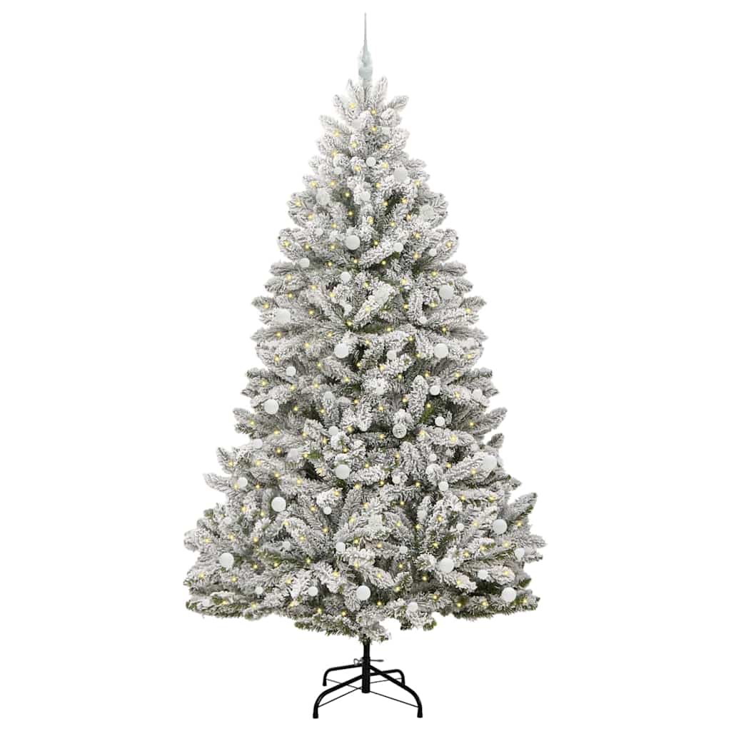 Kunstigt Juletræ Og Hvid 240 Cm Pvc Og Metal - Billede 3