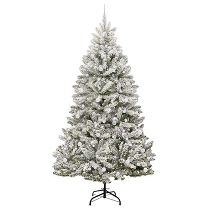 Kunstigt Juletræ Og Hvid 240 Cm Pvc Og Metal - Billede 3