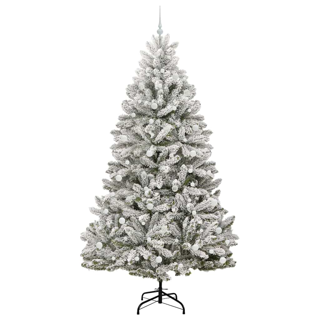 Kunstigt Juletræ Og Hvid 240 Cm Pvc Og Metal - Billede 4