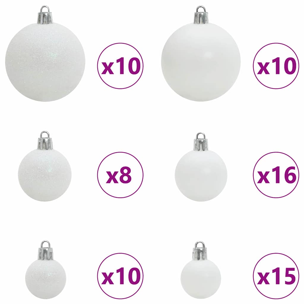 Kunstigt Juletræ Og Hvid 240 Cm Pvc Og Metal - Billede 7