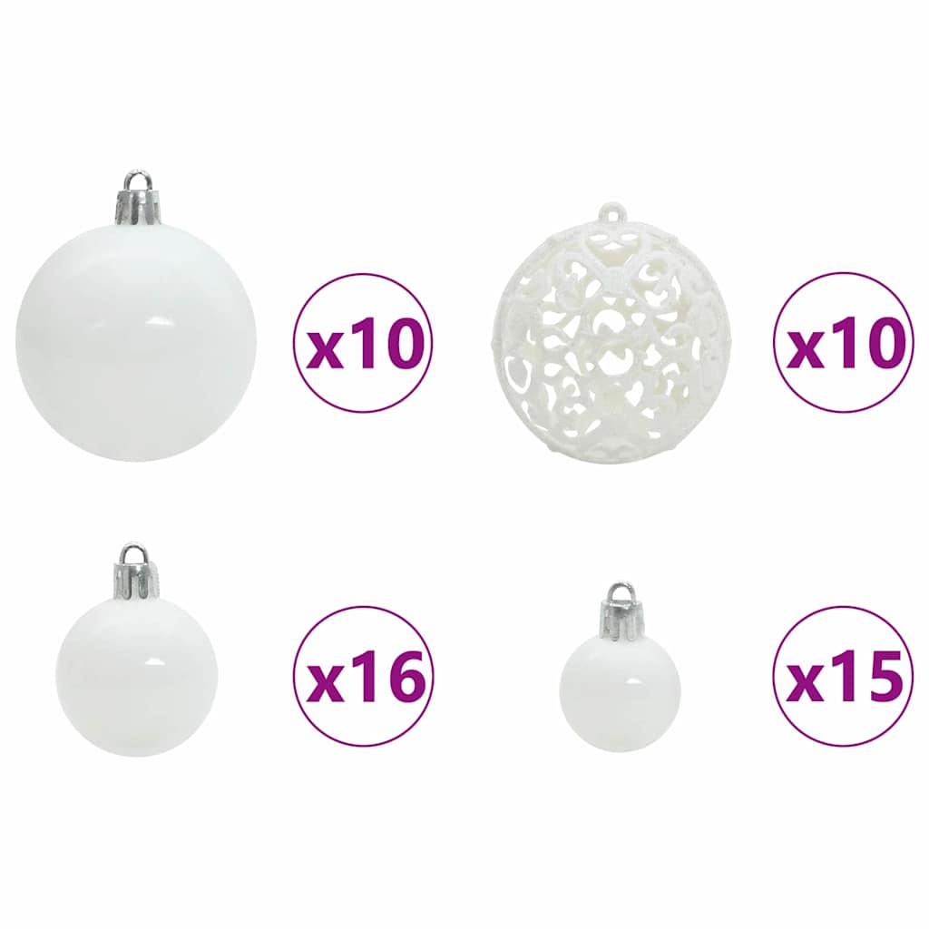 Kunstigt Juletræ Og Hvid 240 Cm Pvc Og Metal - Billede 8