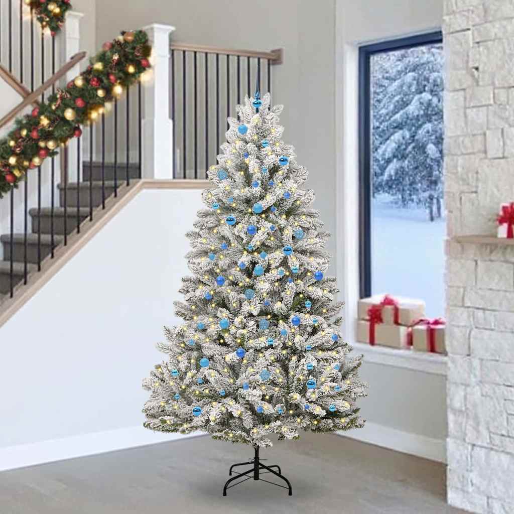 Kunstigt Juletræ Og Hvid 240 Cm Pvc Og Metal - Hovedbillede
