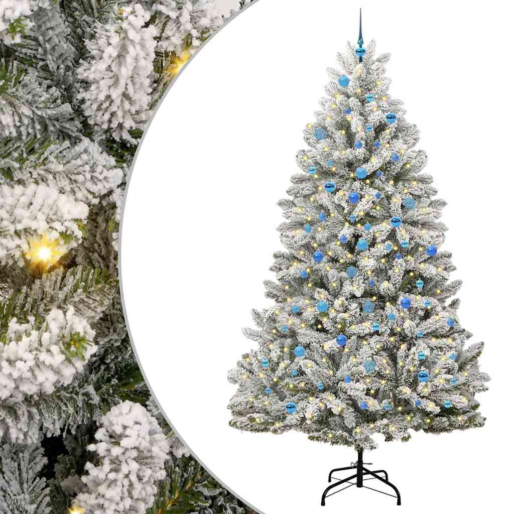 Kunstigt Juletræ Og Hvid 240 Cm Pvc Og Metal - Billede 2