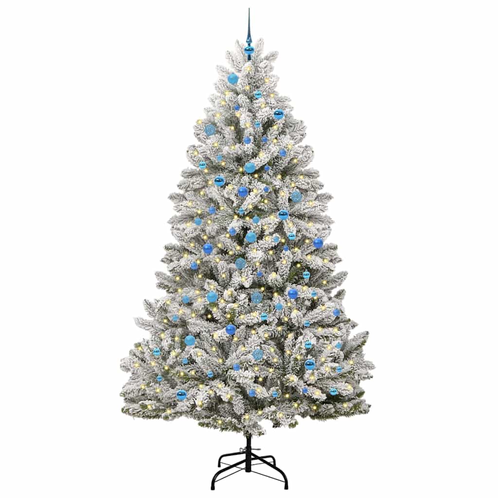 Kunstigt Juletræ Og Hvid 240 Cm Pvc Og Metal - Billede 3