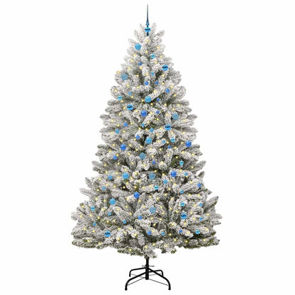 Kunstigt Juletræ Og Hvid 240 Cm Pvc Og Metal - Billede 3