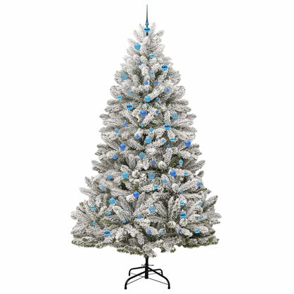 Kunstigt Juletræ Og Hvid 240 Cm Pvc Og Metal - Billede 4
