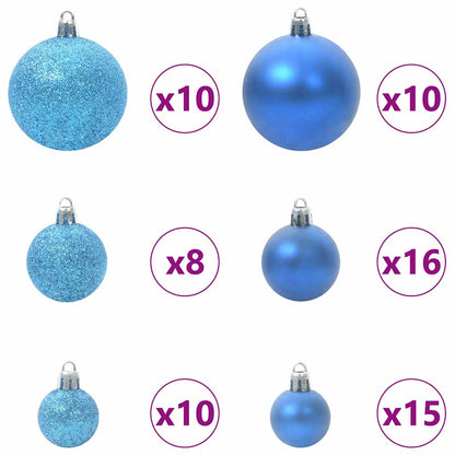 Kunstigt Juletræ Og Hvid 240 Cm Pvc Og Metal - Billede 7