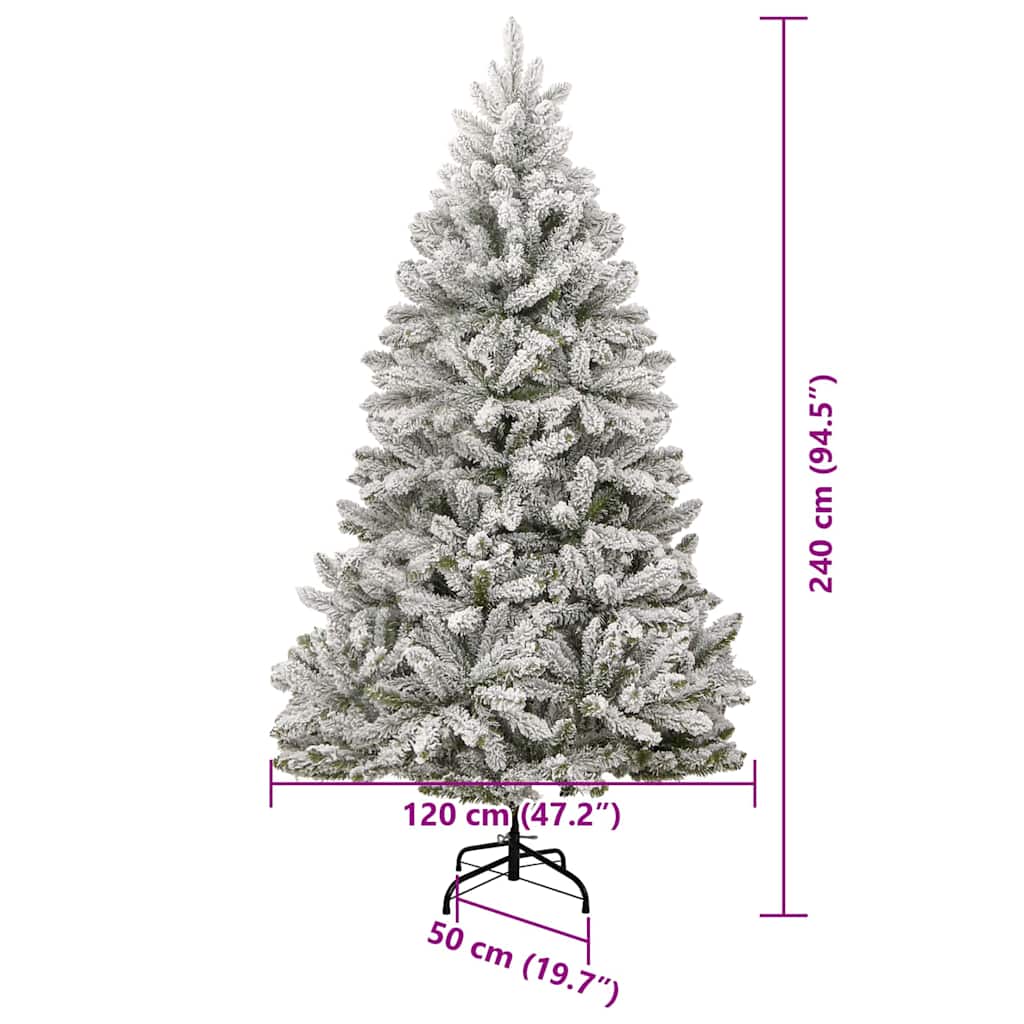 Kunstigt Juletræ Og Hvid 240 Cm Pvc Og Metal - Billede 17