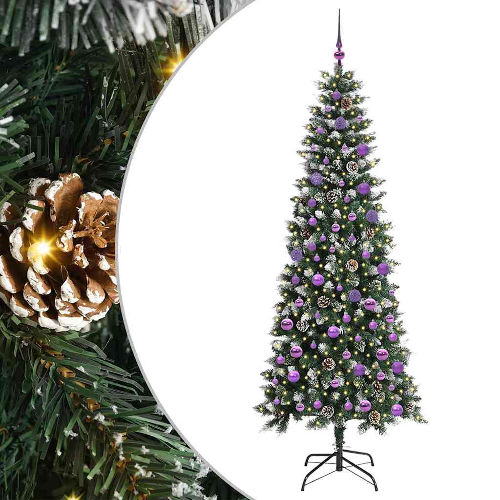Kunstigt Juletræ Med Stativ 210 Cm Pvc Og Plastik Og Stål - Billede 2