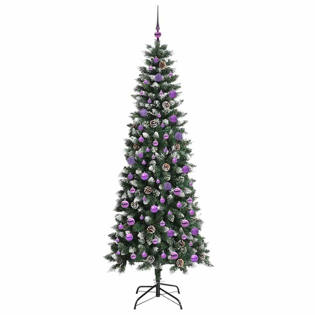 Kunstigt Juletræ Med Stativ 210 Cm Pvc Og Plastik Og Stål - Billede 4