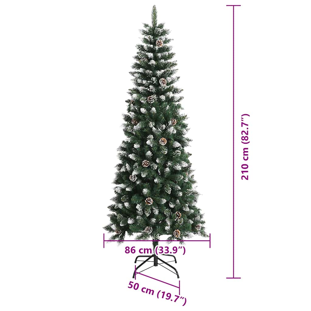 Kunstigt Juletræ Med Stativ 210 Cm Pvc Og Plastik Og Stål - Billede 16