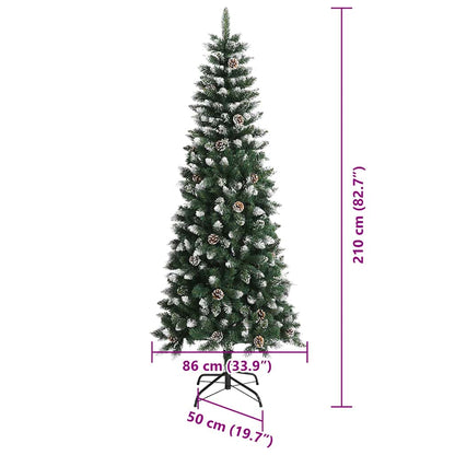 Kunstigt Juletræ Med Stativ 210 Cm Pvc Og Plastik Og Stål - Billede 16