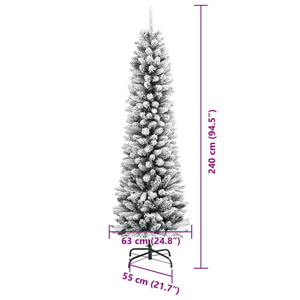 Kunstigt Juletræ Med Stativ 240 Cm Pvc Og Metal Og Plast - Billede 16