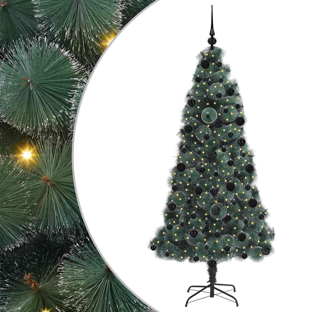Kunstig Forbelyst Juletree Med Kuglesæt 210 Cm Pet - Billede 2