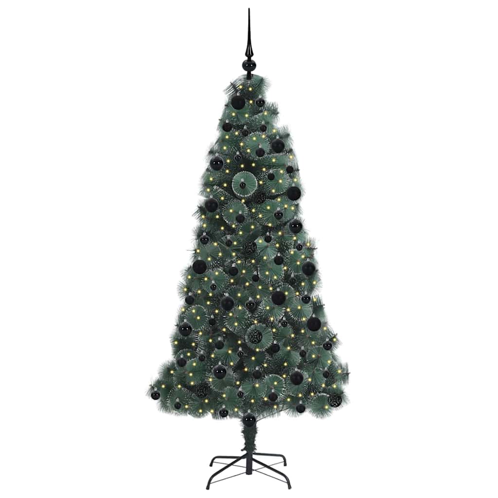 Kunstig Forbelyst Juletree Med Kuglesæt 210 Cm Pet - Billede 3