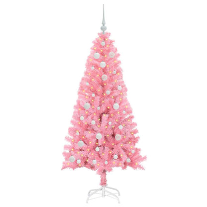 Juletræ Med 150 Led'er Med Stativ Lyserød 150 Cm Pvc - Billede 3