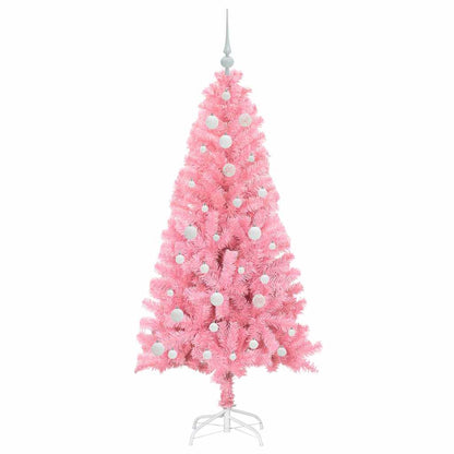 Juletræ Med 150 Led'er Med Stativ Lyserød 150 Cm Pvc - Billede 4