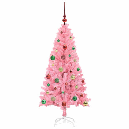 Juletræ Med 150 Led'er Med Stativ Lyserød 150 Cm Pvc - Billede 6