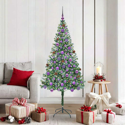 Kunstigt Juletræ Med 300 Led'er 180 Cm Pvc Og Stål - Hovedbillede