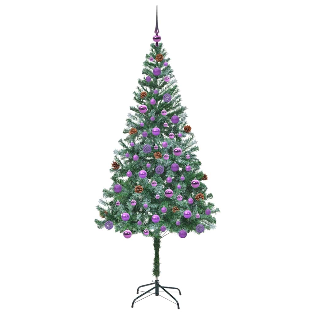 Kunstigt Juletræ Med 300 Led'er 180 Cm Pvc Og Stål - Billede 4