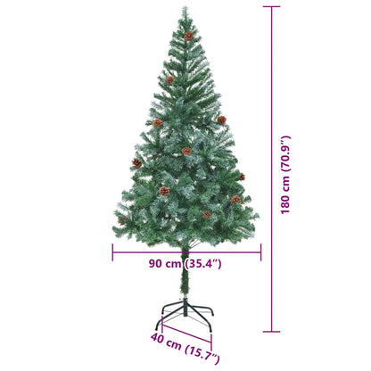 Kunstigt Juletræ Med 300 Led'er 180 Cm Pvc Og Stål - Billede 14