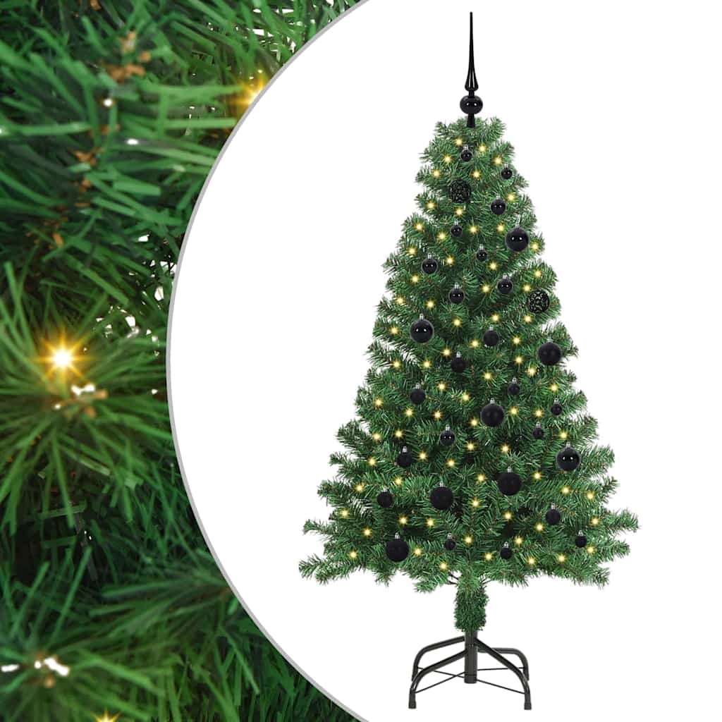 Kunstigt Juletræ Med Stativ 150 Cm Pvc Og Stål Og Plastik - Billede 2
