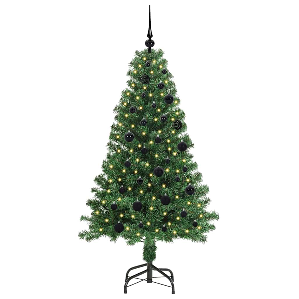 Kunstigt Juletræ Med Stativ 150 Cm Pvc Og Stål Og Plastik - Billede 3