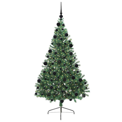 Kunstig Forbelyst Juletræ Med 300 Led'er 210 Cm Pvc - Billede 3
