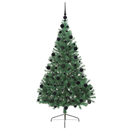 Kunstig Forbelyst Juletræ Med 300 Led'er 210 Cm Pvc - Billede 4