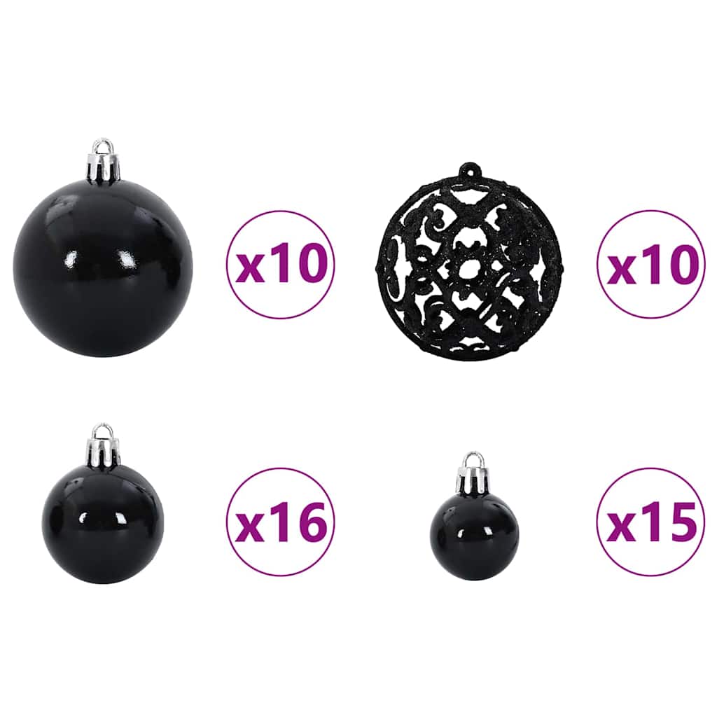 Kunstig Forbelyst Juletræ Med 300 Led'er 210 Cm Pvc - Billede 8