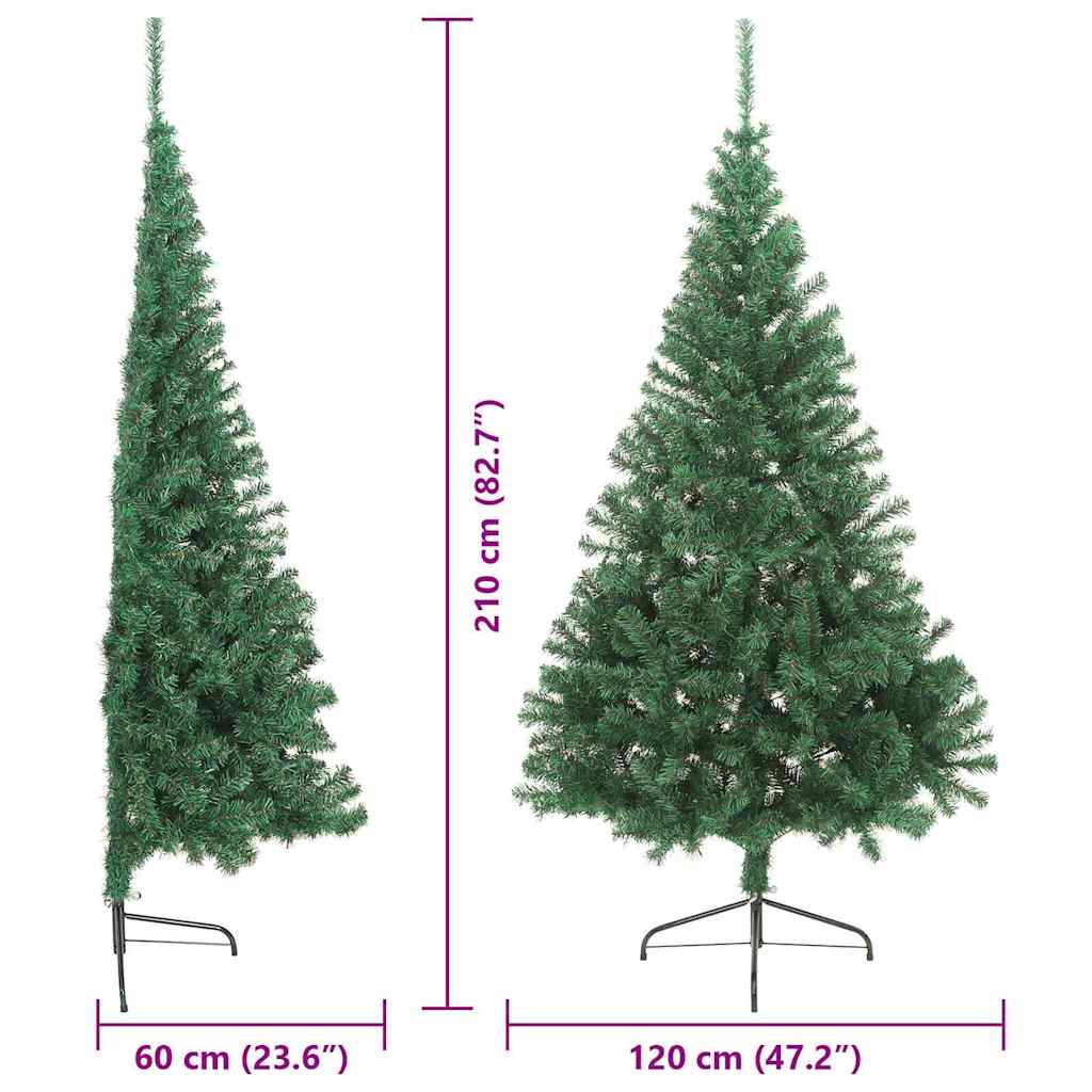Kunstig Forbelyst Juletræ Med 300 Led'er 210 Cm Pvc - Billede 15