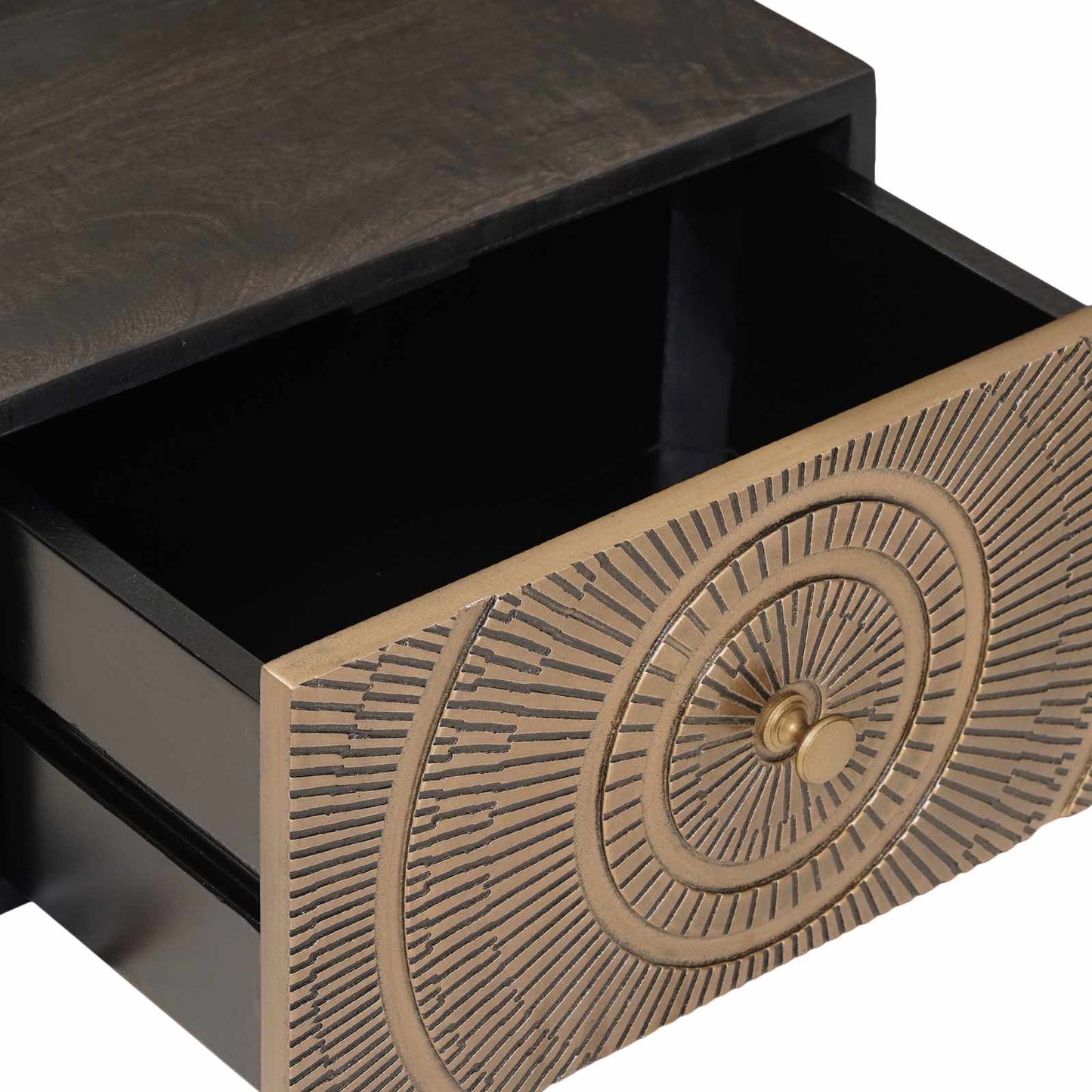 Håndlavet Natbord Kaffe 40 X 30 X 20 Cm Massivt Mangotræ - Billede 8