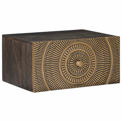Håndlavet Natbord Kaffe 40 X 30 X 20 Cm Massivt Mangotræ - Hovedbillede