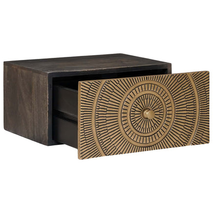 Håndlavet Natbord Kaffe 40 X 30 X 20 Cm Massivt Mangotræ - Billede 2